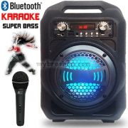 Тонколона караоке EXTRA-BASS BS12 с Bluetooth, микрофон и цветомузика