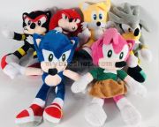 6-бр комплект Дестска мека плюшена играчка  Соник Sonic  30 см Таралежи