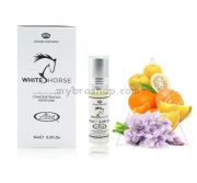 Арабско парфюмно олио масло Al Rehab White Horse 6ml Аромат на портокал, трева, бергамот, ванилия, мускус 0% алкохол