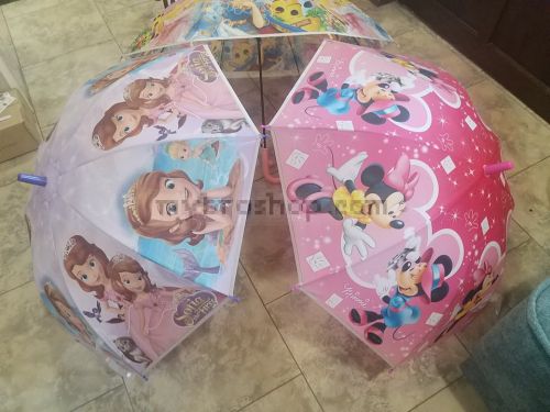 Силиконови детски чадъри за момичета  Sofia , Minnie ,  Mayse 