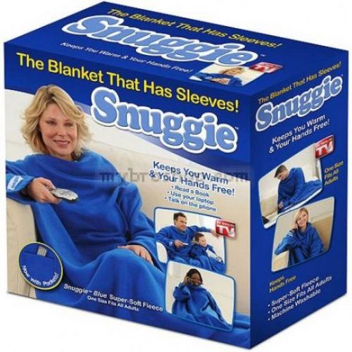 Одеяло с ръкави Snuggie , Син, 175х135см.