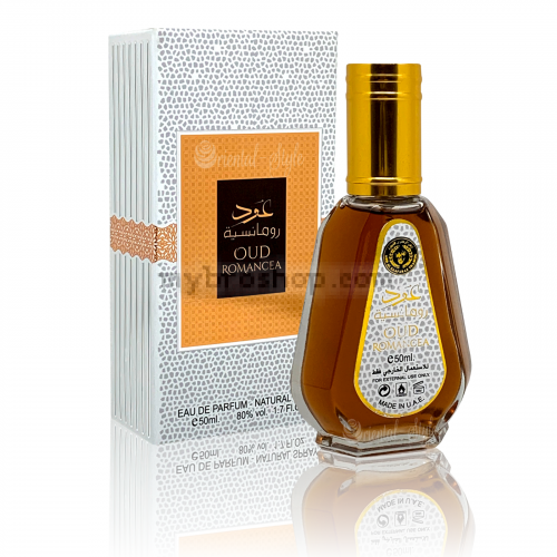 Арабски парфюм Ard Al Zaafaran Oud Romancea 50 мл кехлибар, тамян, сандалово дърво, уд, пачули- Ориенталски аромат 0% алкохол
