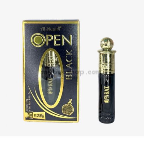 Арабско парфюмно масло от Al Nuaim - Open Black 6ml Дълготраен аромат на дървесен мускус  0% алкохол