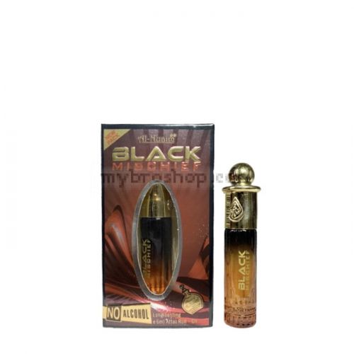 Арабско олио парфюмно масло Al-Nuaim Black Mischief 6ml с аромат на подправки и дървесни нотки 0% алкохол