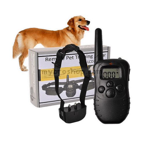  Електрически нашийник за обучение на кучета, Обхват 300м, Регулируем, Устойчив на дъжд и прах