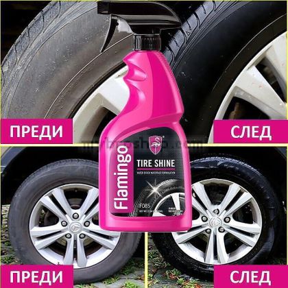 Спрей за полиране и защита на гуми и джанти, FLAMINGO, F085