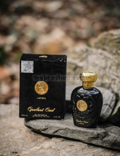 Луксозен aрабски парфюм Lattafa Perfumes  OPULENT OUD 100 мл  бял мускус, кедрова смола, ела смола, кехлибар,лимон,  шафран