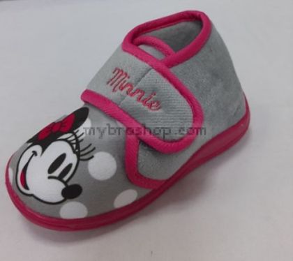 Детски меки пантофи Стайни обувки Minnie Mouse Мини размери от 20 до 30 сиви