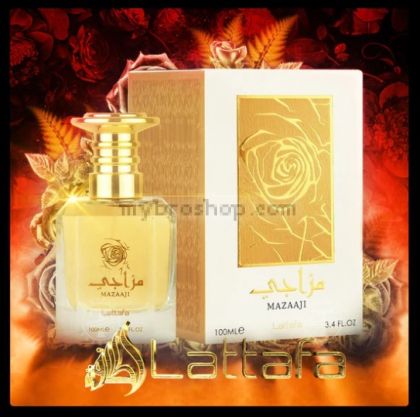 Луксозен aрабски парфюм Mazaaji GOLD от Lattafa Perfumes  100 мл рози, флорални нотки, жасмин ,бял мускус