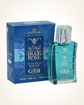 Арабски парфюм  Al Rehab 50 ml BLUE ROSE Aромат на :зюмбюл, нарцис, роза  ,ванилия и мускус , кехлибар, дъбов мъх, сандалово дърво