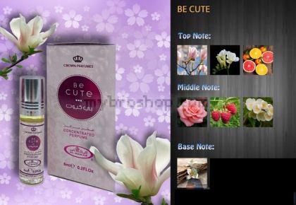 Арабско олио парфюмно масло от Al Rehab 6мл Be Cute  ориенталски аромат на ванилия  и мускус 0% алкохол
