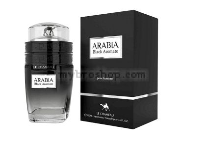 EMPER Луксозен aрабски парфюм Arabia Black Aromato  от LE CHAMEAU  Perfumes 100 мл Mускус, кожа, кехлибар, дъбов мъх,бергамот, ябълка, ананас