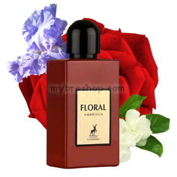 Луксозен aрабски парфюм Floral Ambrosia  на Maison Alhambra 100 мл Ирис, Тубероза ,Роза Дамасцена