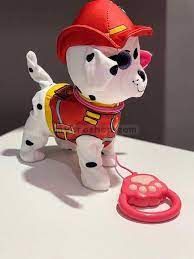 Интерактивна играчка - ходещо и пеещо кученце с повод  - PAW PATROL / ПЕС ПАТРУЛ  - МАРШАЛ