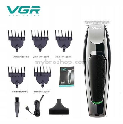 VGR V-030  Безжичен акумулаторен машинка за подстригване  / коса и брада с USB кабел за зареждане
