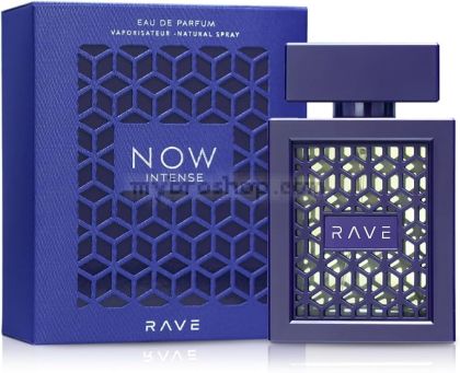 ДУБАЙСКИ  парфюм NOW INTENSE  от RAVE 100 ml   Кедрово дърво, Кожа, Пачули, Сандалово дърво
