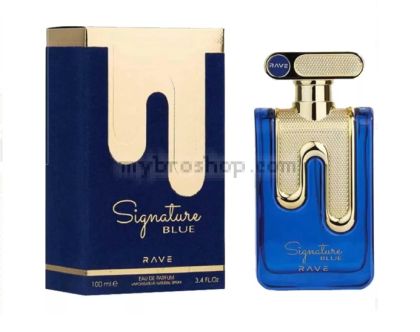 ДУБАЙСКИ  парфюм SIGNATURE  BLUEот RAVE 100 ml Амбра, сандалово дърво, кедрово дърво