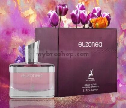 ДУБАЙСКИ парфюм EUZONEA от MAISON ALHAMBRA 100ml бял хелиотроп, жасмин, хибискус, българска роза, семена от амбрета