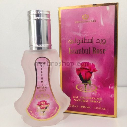 Дълготраен арабски парфюмот Al Rehab Istanbul rose 35ml Аромат на рози, здравец и цитрус 0% алкохол