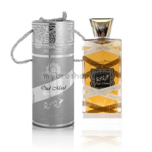 Луксозен арабски парфюм Oud Mood Silver от Al Zaafaran 100ml мускус, дъбова дървесина, кехлибар - Ориенталски аромат 0% алкохол