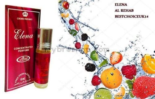 Ново  Арабско олио парфюмно масло от Al Rehab ELENA 6ml  цитрусови и флорални нотки с леко ухание на мускус Ориенталски аромат 0% алкохол