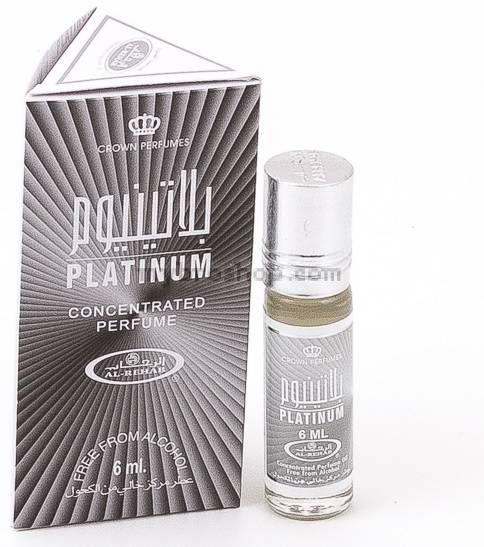 Арабско олио парфюмно масло от Al Rehab 6мл PLATINUM  традиционен ориенталски аромат на Сандалово дърво и  Кедър 0% алкохол