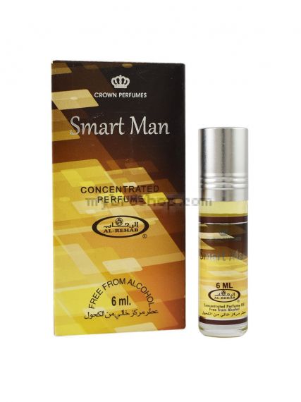 Арабско олио парфюмно масло от Al Rehab 6мл SMART MAN  ориенталски аромат на портокалов цвят, лайм и кардамон 0% алкохол