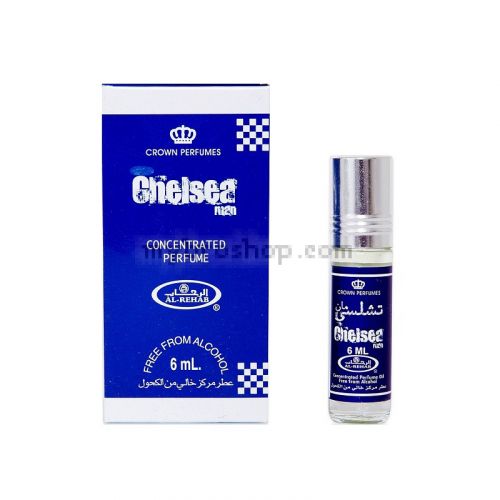 Арабско парфюмно олио - масло от Al Rehab 6мл CHELSEA Men Аромат касис, праскови, рози, цветя 0% алкохол
