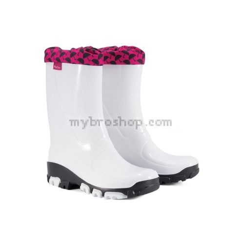 Рр 21/28 Детски гумени ботуши MUFLON "  Бял  " WATERPROOF, ВОДО-УСТОЙЧИВИ, БЕБЕШКИ И ДЕТСКИ ГУМЕНИ БОТУШИ РАЗМЕРИ 21/28