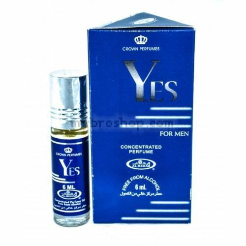 Арабско олио парфюмно масло Al Rehab YES for Men 6ml Аромат на плодве, цитрус, мускусен, салдалово дърво Ориенталски аромат 0% алкохол