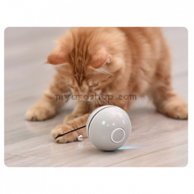 Забавна светеща USB играчка топка за котки  Въртене на 360 ° и промяна на посоката 