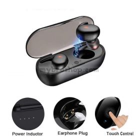 Безжични слушалки Y30 Bluetooth 5 водоустойчиви черни