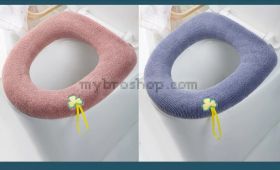 Двуцветна мека подложка за тоалетна чиния за вашия комфорт 