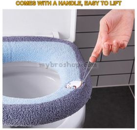Двуцветна мека подложка за тоалетна чиния за вашия комфорт 