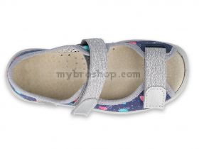 Befado Бефадо  Летни дишащи сандали с кожена стелка  с  лепка за момиче  869y144    размери 31/33 
