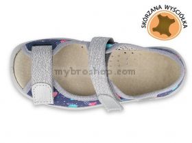 Befado Бефадо  Летни дишащи сандали с кожена стелка  с  лепка за момиче  869y144    размери 31/33 
