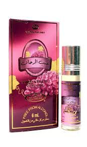 Арабско олио парфюмно масло от Al Rehab 6мл GRAPES  ориенталски аромат на мускус грозде и мента 0% алкохол
