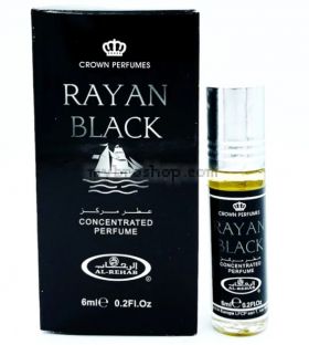 Арабско парфюмно масло от Al Rehab RAYAN BLACK 6 ml Първоначално мека екзотична флорална смес 0% алкохол