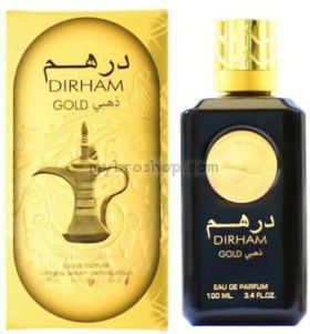 Луксозен арабски парфюм DIRHAM GOLD от Al Zaafaran 100ml Бергамот, сандалово дърво, ветивер - Ориенталски аромат 0% алкохол