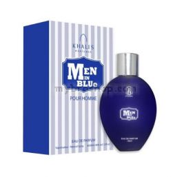 Луксозен арабски парфюм MEN in BLUE от KHALIS PERFUMES  100 мл аромат за  мъже. Ориенталски аромат 0% алкохол