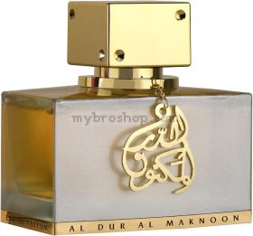 Луксозен aрабски парфюм Lattafa Perfumes Al Dur Al Maknoon Gold 100 мл уд, ванилия, тамян, индийско орехче Ориенталски аромат 0% алкохол