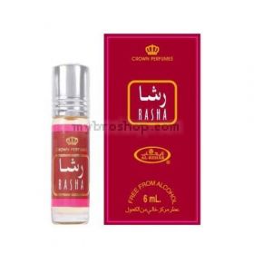 Дълготраен арабски парфюм Rasha 35ml + Парфюмно масло Rasha 6 мл от Al Rehab  Аромат на  ванилия , жасмин и рози 0% алкохол