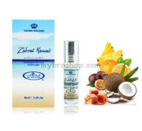 Арабско олио парфюмно масло Al Rehab ZAHRAT HAWAII 6ml Флорални екзотични нотки, ананас, пина колада 0% алкохол