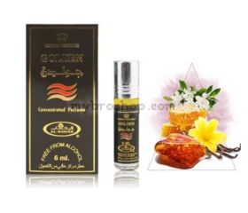 Арабско парфюмно олио - масло Al Rehab Golden 6ml аромат на дървото (oud), кехлибар, флорални нотки, карамел и ванилия 0% алкохол