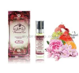 Дълготрайно арабско олио - масло Al Rehab MOROCCAN ROSE 6ml микс от марокански рози с бял мускус 0% алкохол