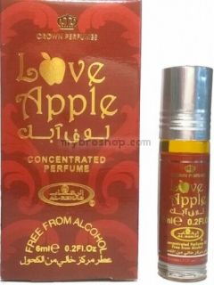 Арабско олио парфюмно масло Al Rehab LOVE APPLE  6ml Фрезия , ябълка мускус, ветивер и сандалово дърво 0% алкохол