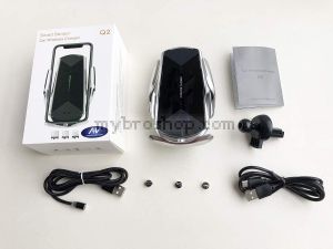 Qi Безжично зарядно - Стойка за телефон за кола