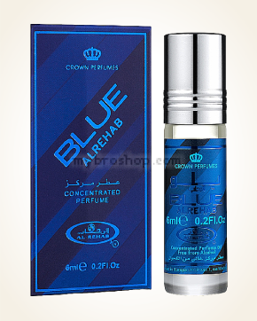 Арабско олио парфюмно масло Al Rehab BLUE 6ml с аромат на Oud тамян, мускус, сандалово дърво и подправки Ориенталски аромат 0% алкохол
