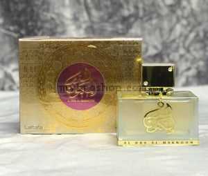 Луксозен aрабски парфюм Lattafa Perfumes AL DUR AL MAKNOON GOLD 100 мл Агарово дърво (Oud), Ванилия, Дървесни нотки