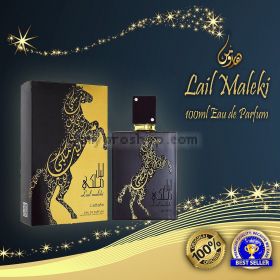 Луксозен aрабски парфюм Lattafa Perfumes Lail Maleki 100 мл гардения, жасмин, тубероза, карамфил, водни лилии , смирна, амбра, тамян, уд